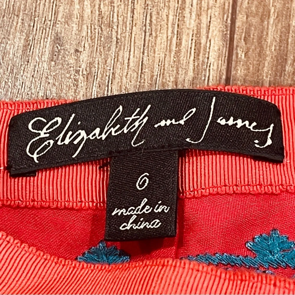Elizabeth and James Women Size‎ 6 Maxi Skirt Embroidered Red Blue - Picture 5 of 7